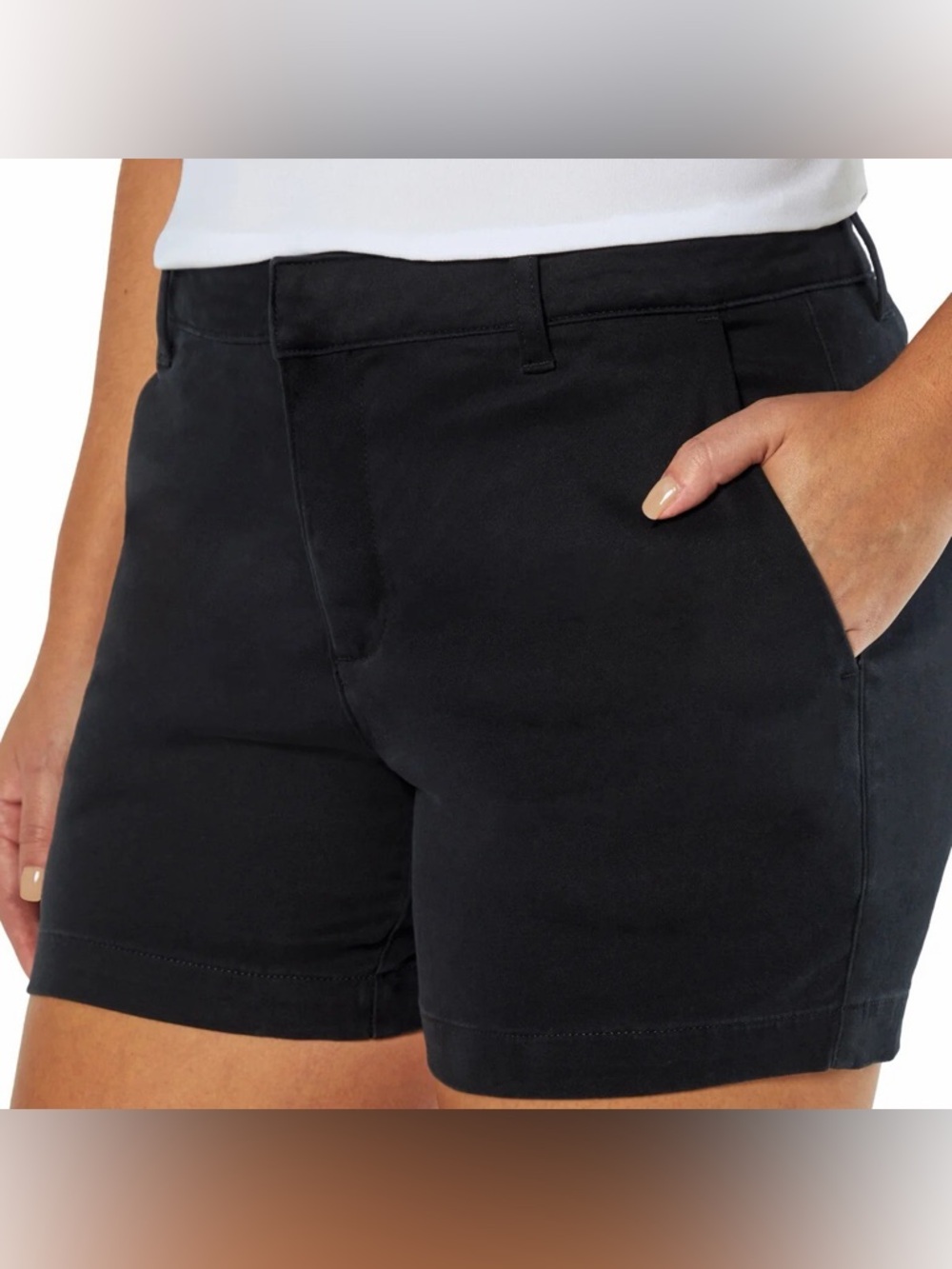 Banana Republic Black Chino Shorts 12 Mid Rise Stretch 5” Inseam Casual Classic